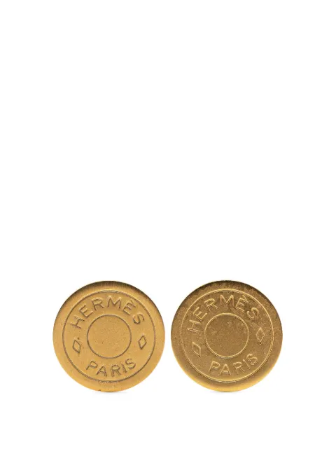 Hermès Pre-Owned 2000-2024 Gold Plated Bijouterie Fantaisie Clou De Selle Clip On Earrings costume earrings