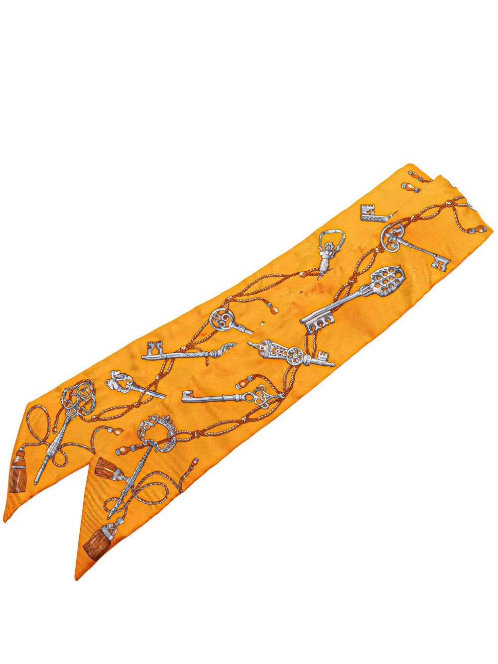 Hermès Pre-Owned 20th Century レクレアポア シルク ツイリースカーフ - オレンジ Hermès Pre-Owned 20th Century レクレアポア シルク ツイリースカーフ - オレンジ