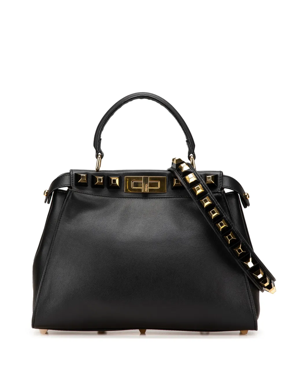 Fendi Pre-Owned 2000-2024 Medium Studded Leather Peekaboo satchel - Fendi Pre-Owned 2000-2024 Medium Studded Leather Peekaboo satchel -