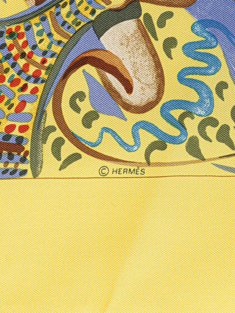 Pre-owned Hermes 20th Century Les Perles De Turkana Silk Scarf Scarves
