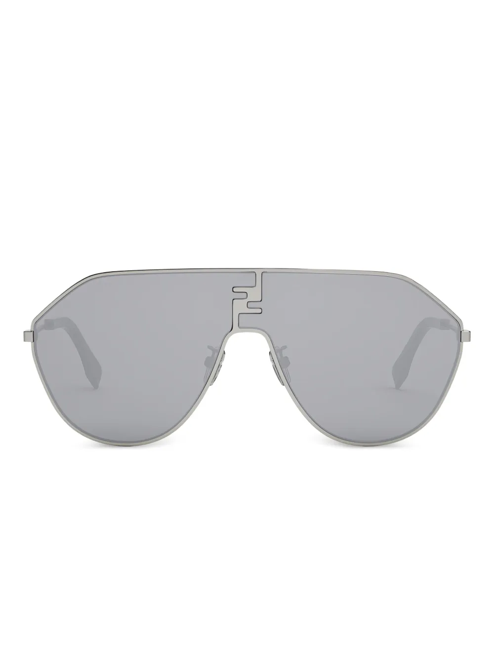 FENDI Zonnebril met logoprint Zilver