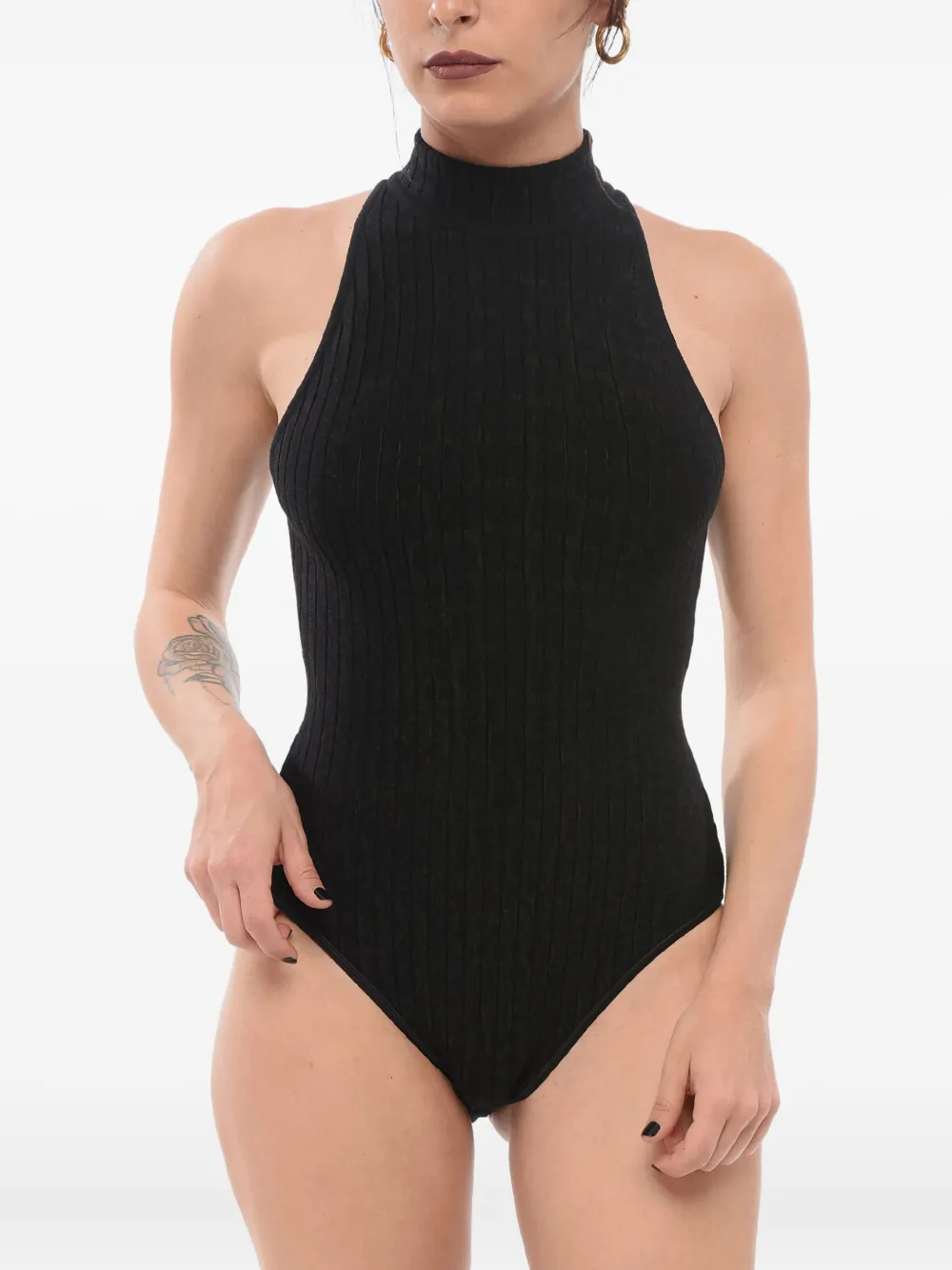 Alaïa jacquard bodysuit | Black | Image 1