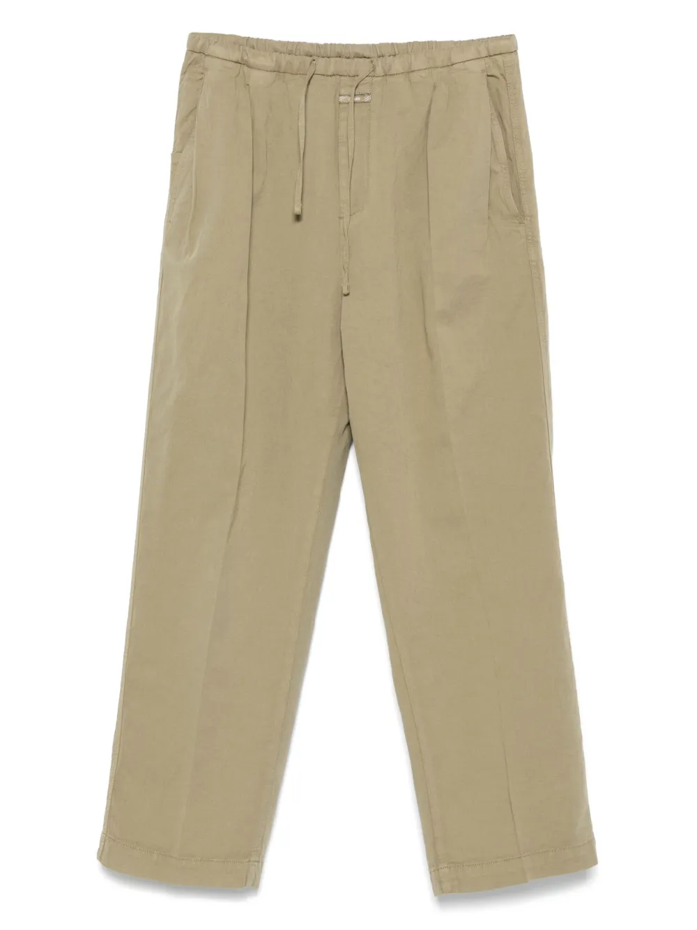 Closed pleated trousers Groen