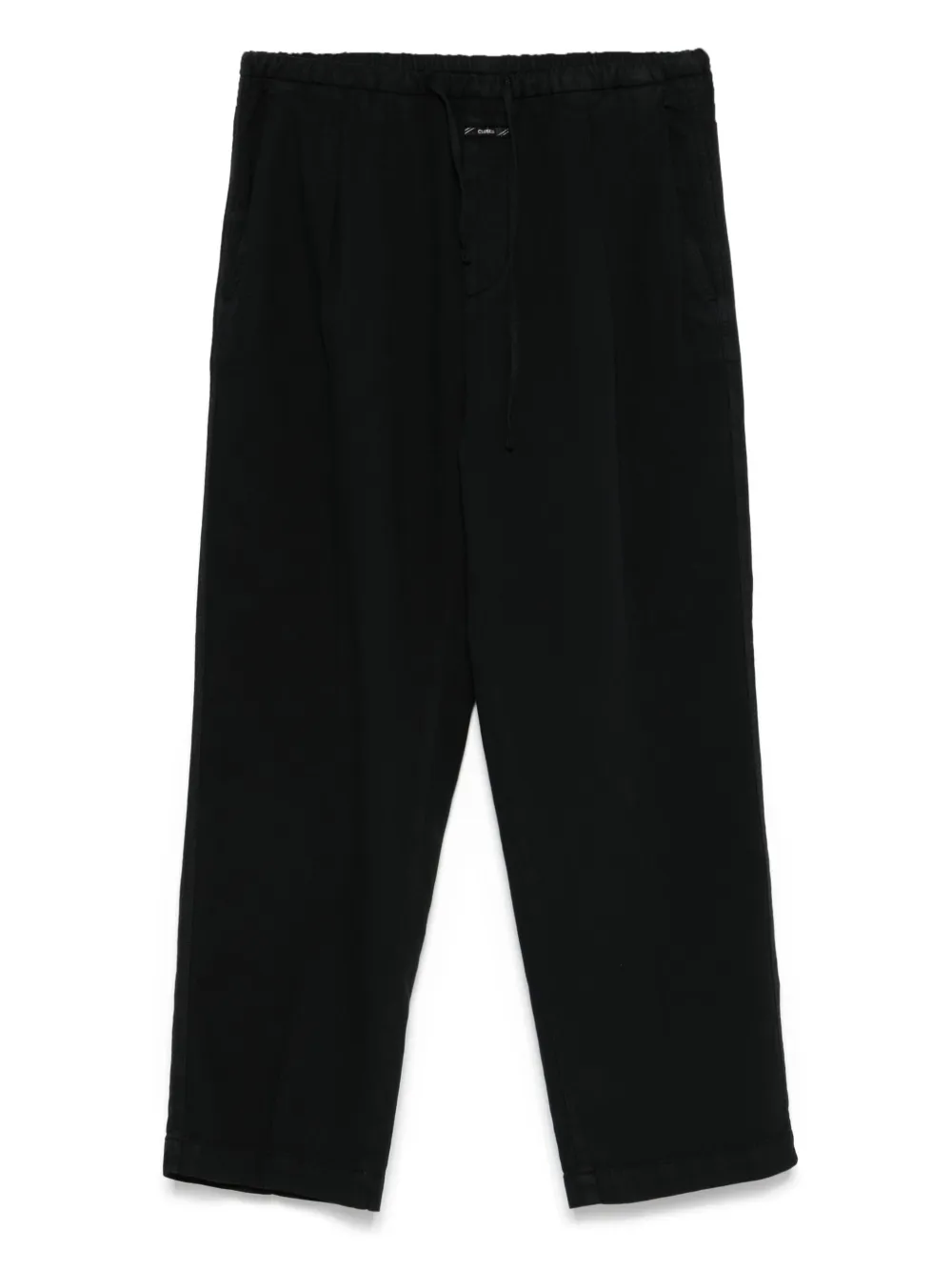 Closed pleated trousers Zwart
