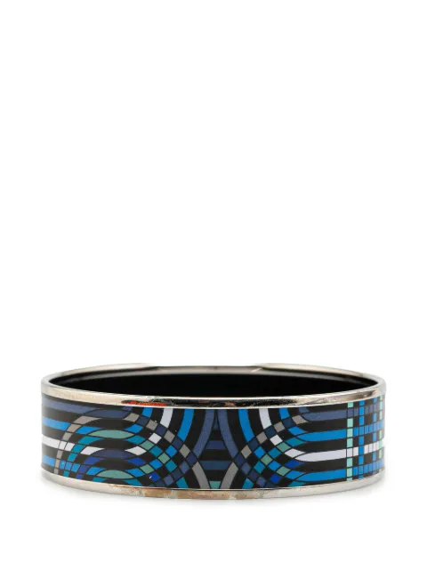 Hermès Pre-Owned 20th Century Wide Geometric Enamel Bangle 65 costume bracelet