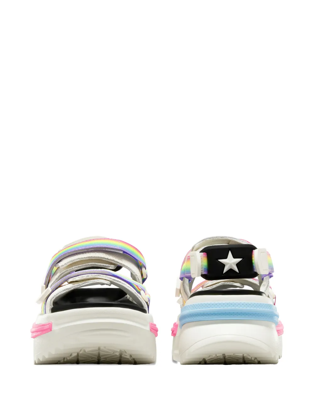Converse Sandalen met plateauzool en bandje Wit
