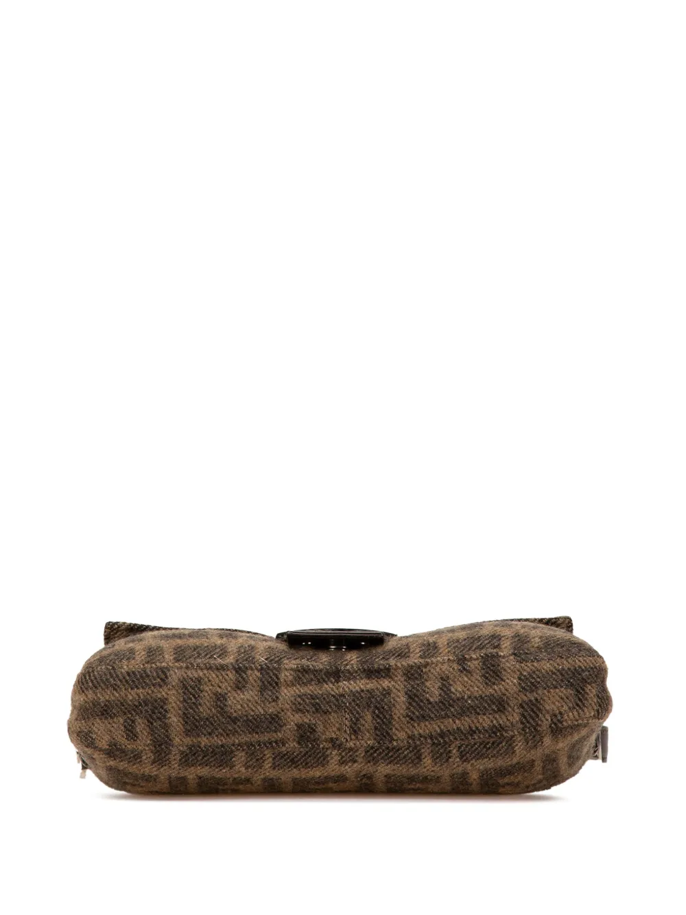 Pre-owned Fendi 2010-2024 Mini Zucca Wool Baguette Shoulder Bag