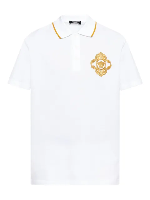 Versace Medusa-embroidered polo shirt