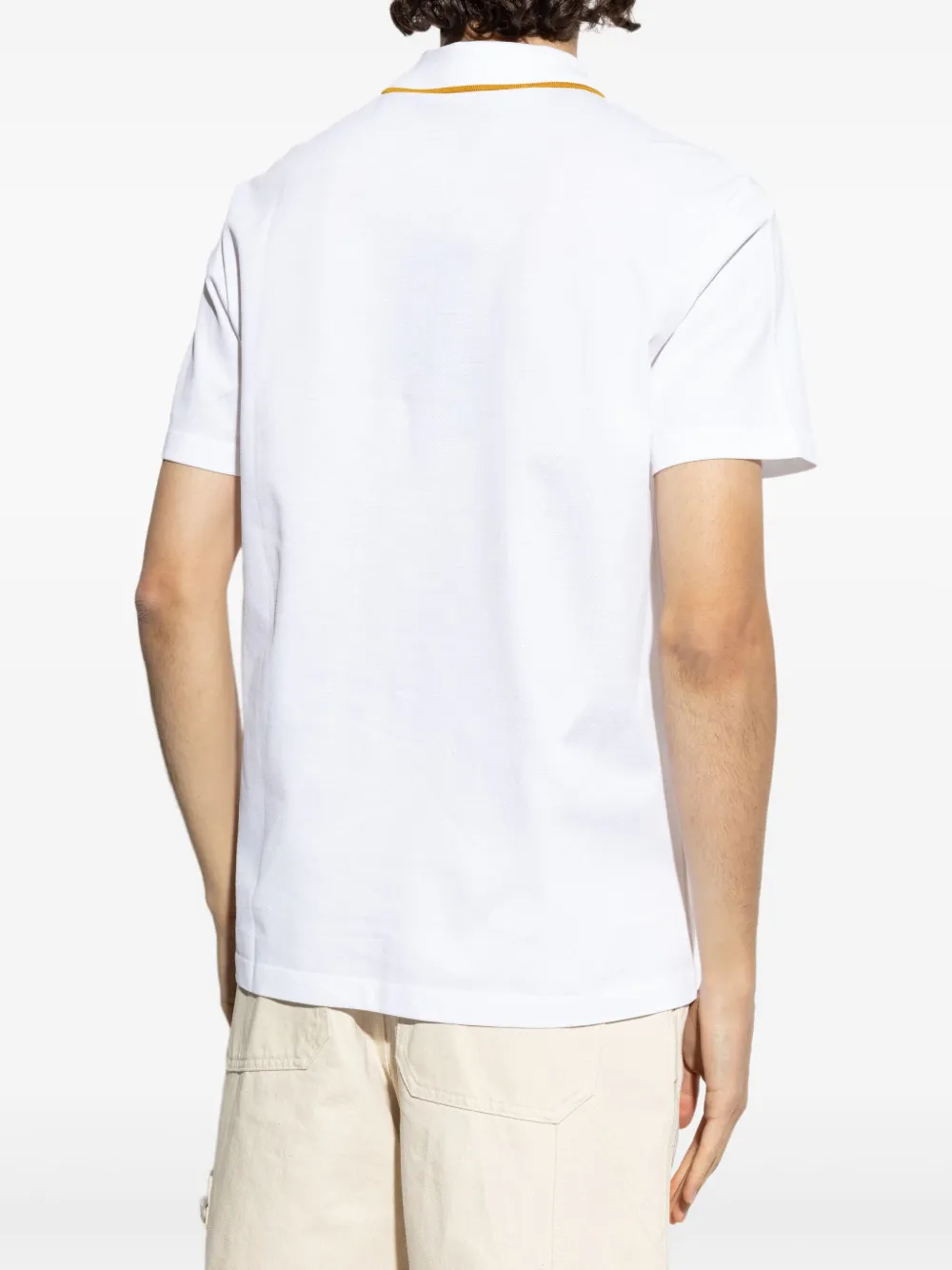 Versace Poloshirt met borduurwerk Wit