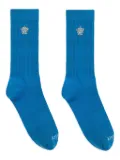 Versace Medusa-embroidered ribbed socks - Blue