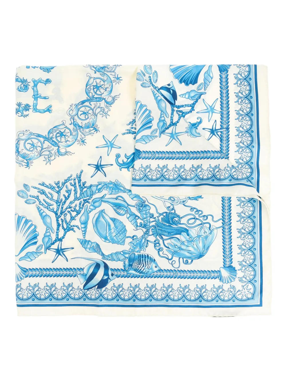 Versace printed silk scarf - ブルー Versace printed silk scarf - ブルー