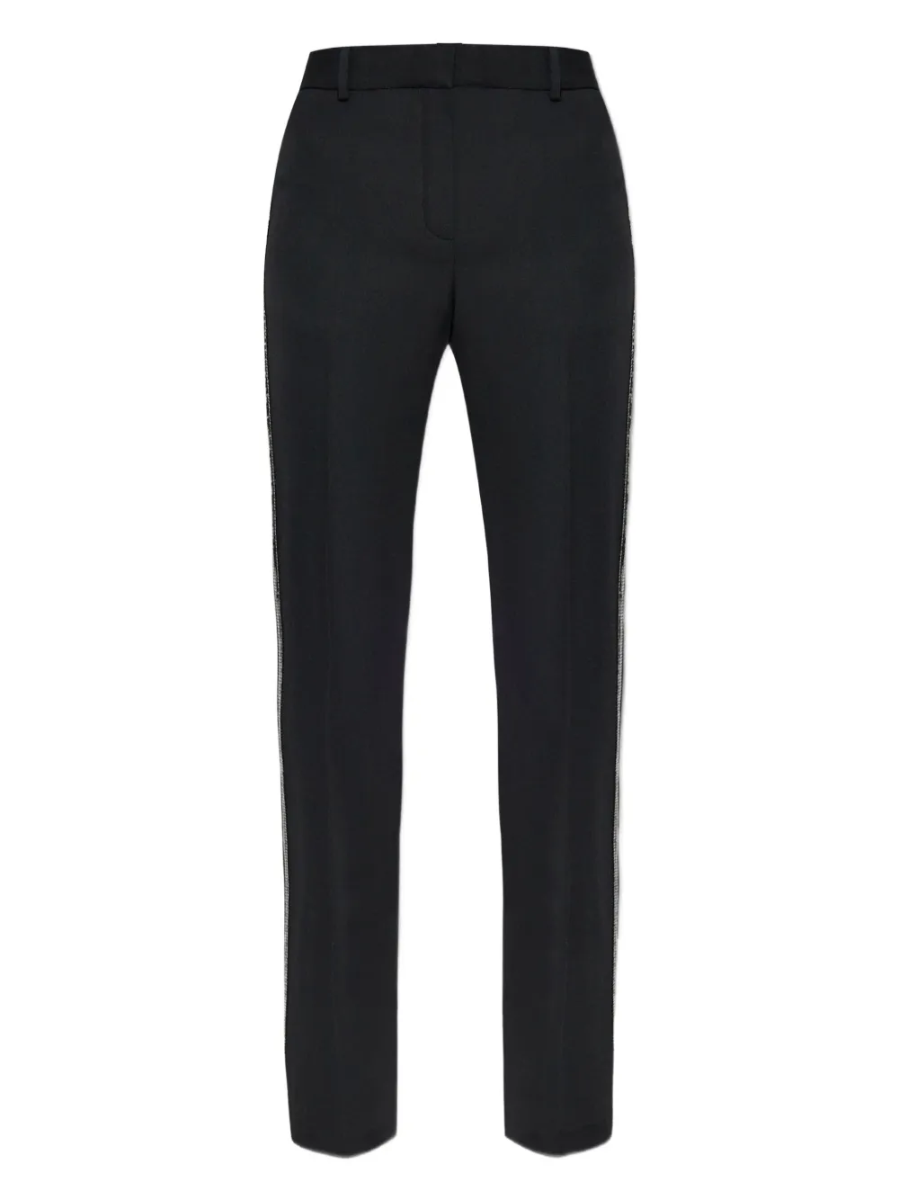 Versace embellished-trim tailored trousers - ブラック Versace embellished-trim tailored trousers - ブラック