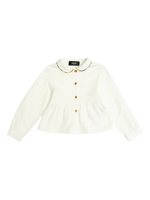 Versace Kids Barocco-trimmed collar blouse