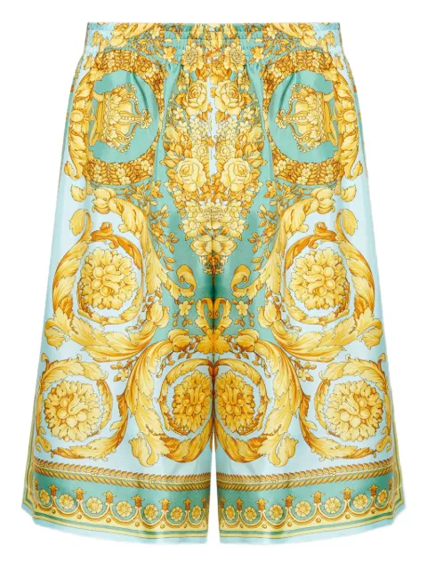 Versace Barocco-print silk shorts