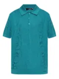 Versace Barocco-jacquard polo shirt - Blue