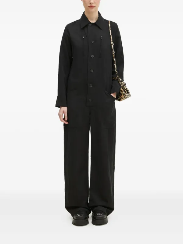 Y-3 Long Sleeve Jumpsuit Black FARFETCH SG