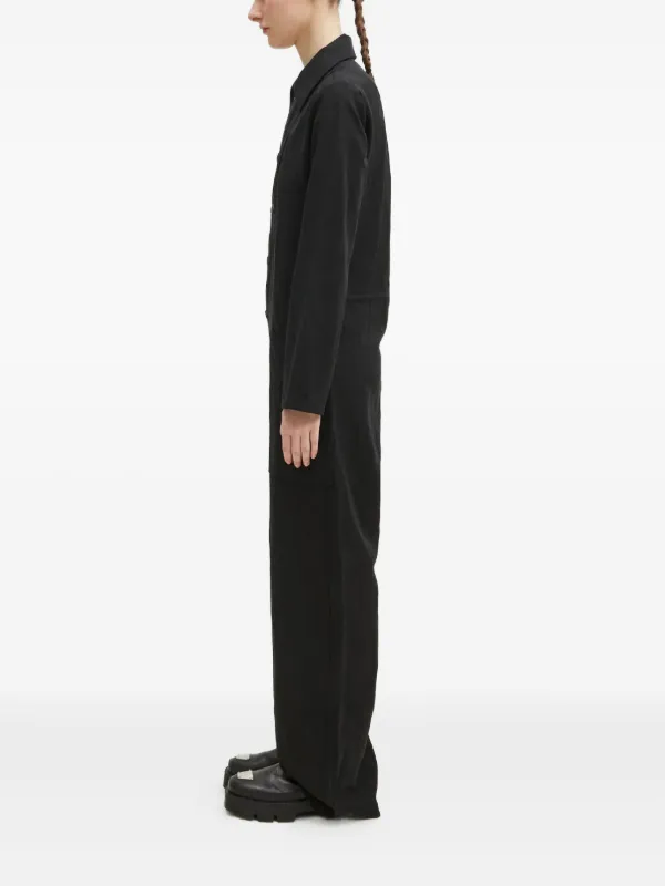 Y-3 Long Sleeve Jumpsuit Black FARFETCH EG