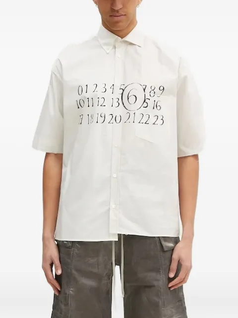 MM6 Maison Margiela number-print short-sleeve shirt