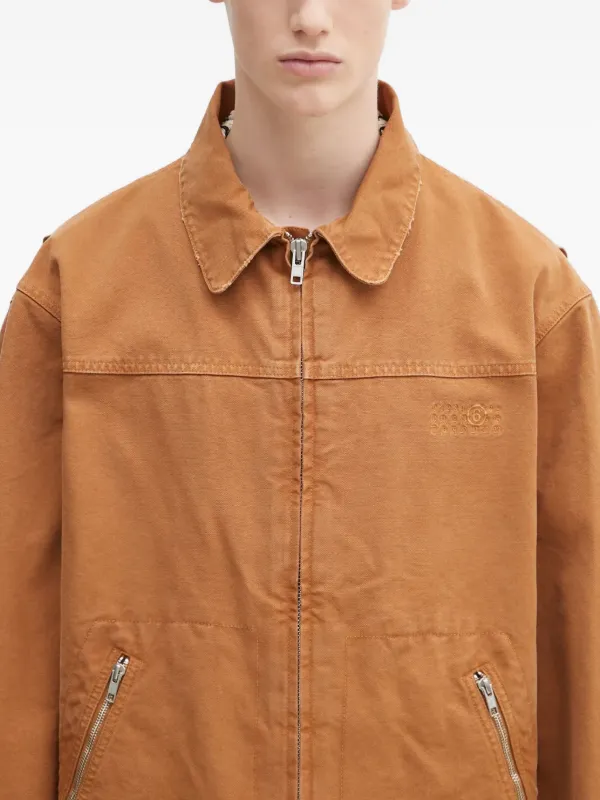 MM⑥ Maison margiela シャツジャケット MM6 Maison Margiela raw-hem Shirt Jacket | Blue | FARFETCH