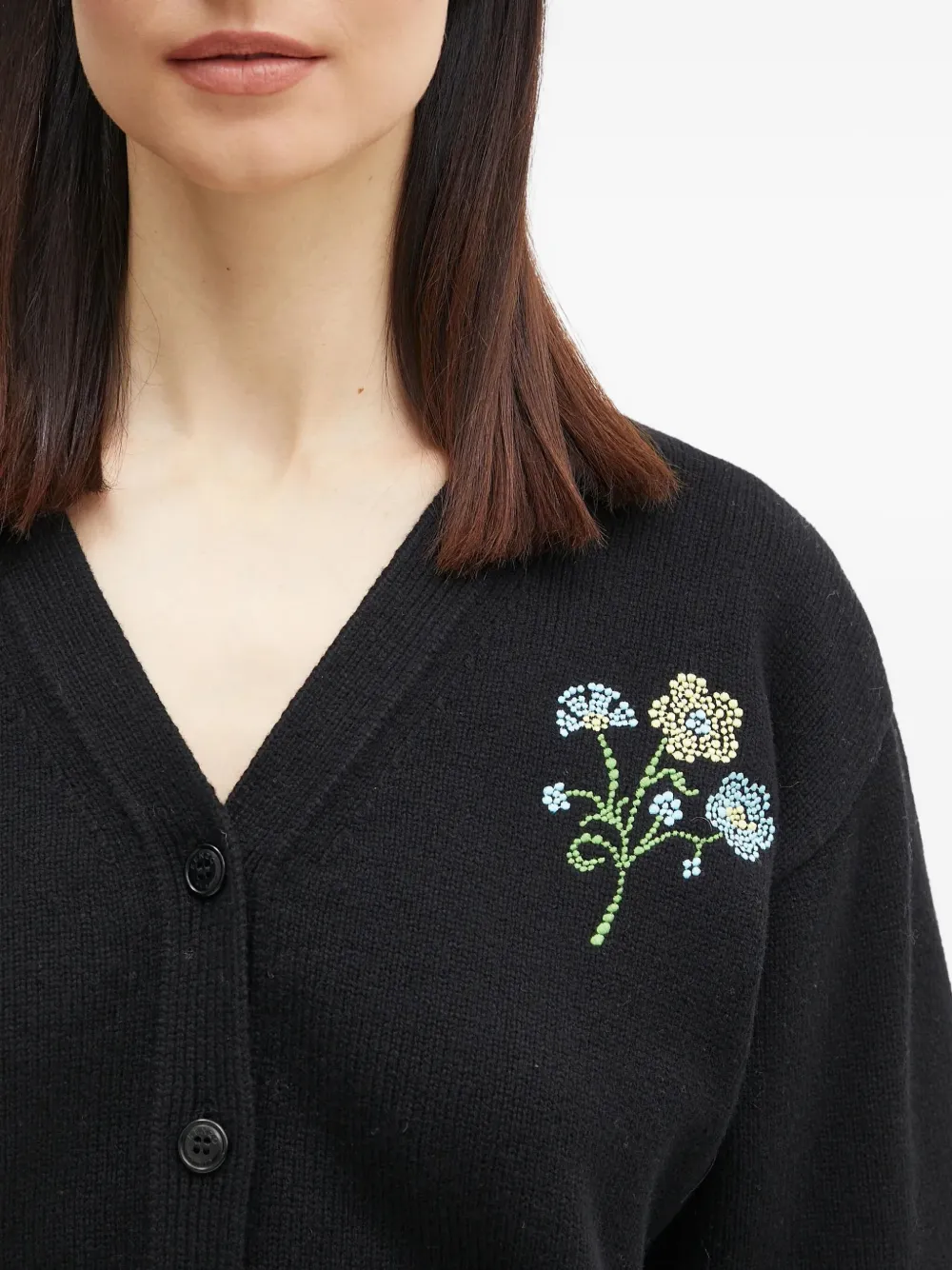 Kenzo Vest met geborduurde bloemen Zwart