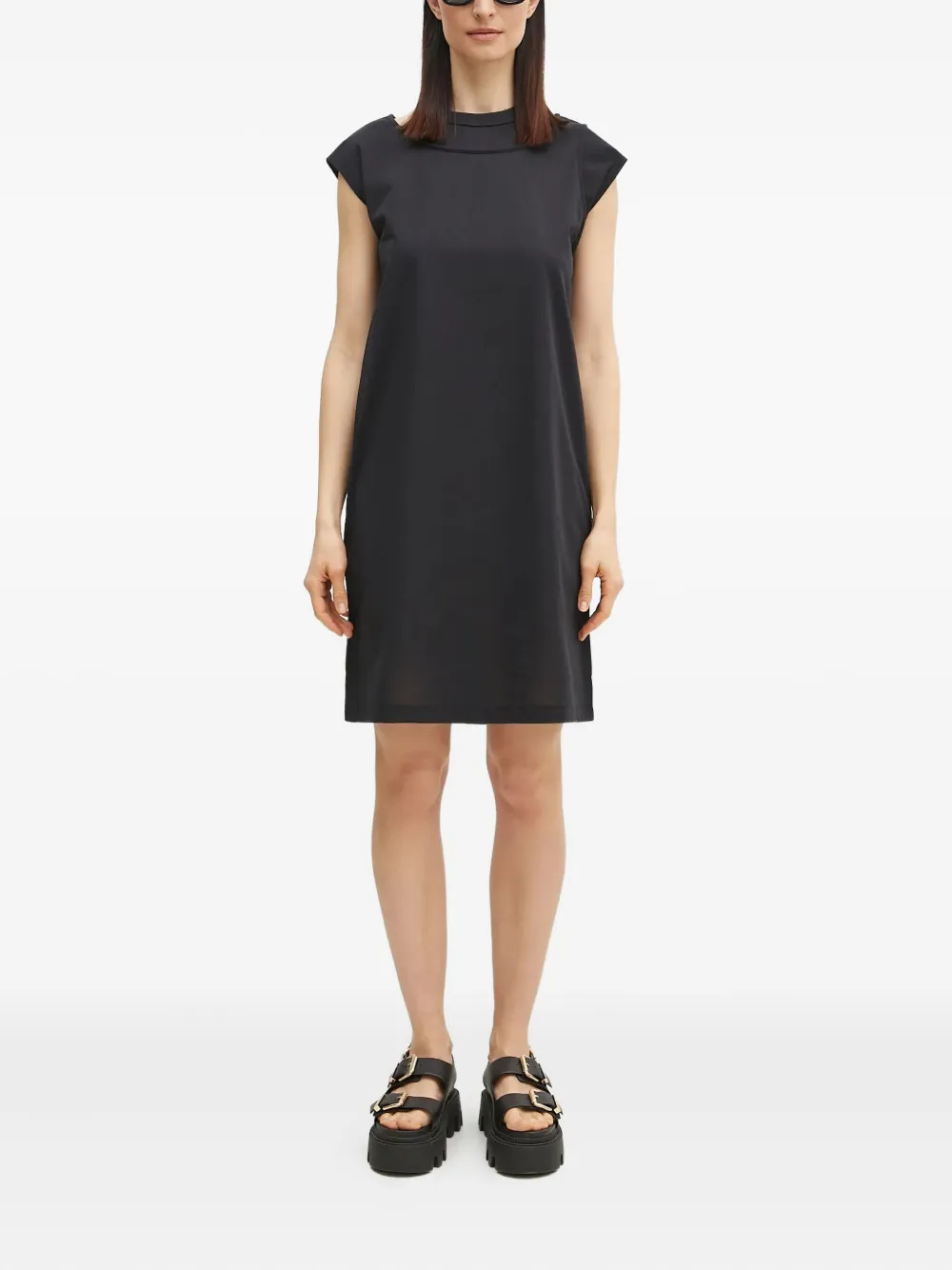 Y-3 Tee cap-sleeve round-neck dress | Black | Image 1