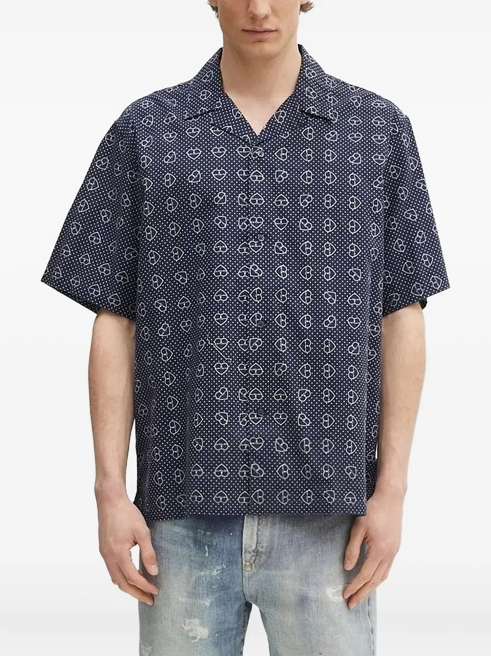 Carhartt WIP heart-motif short-sleeve shirt Blauw