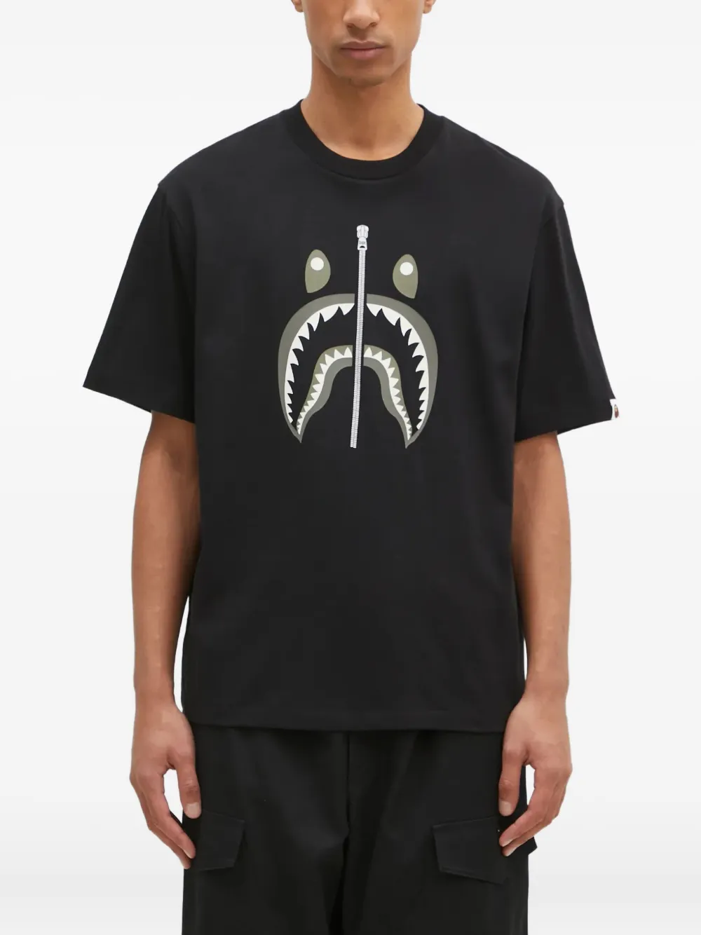 A BATHING APE T-shirt met rits Zwart