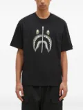 A BATHING APE® shark-zip T-shirt - Black