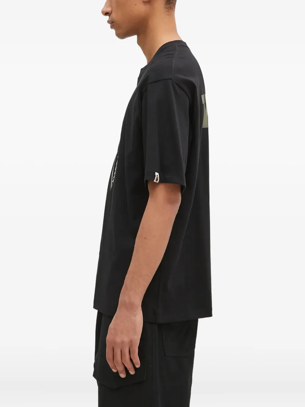 A BATHING APE T-shirt met rits Zwart