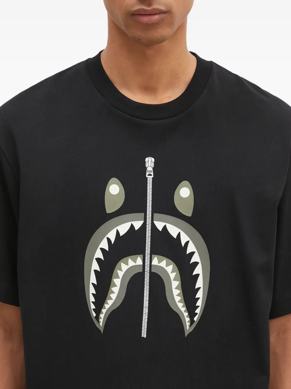 A BATHING APE T-shirt met rits Zwart