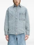 A BATHING APE® monogram-print denim shirt jacket - Blue