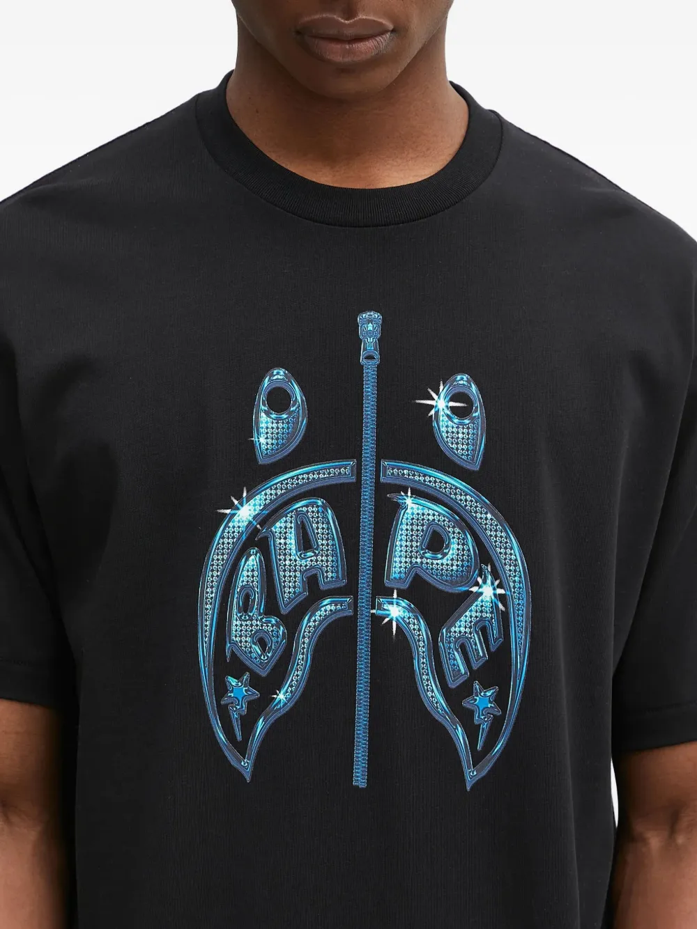 A BATHING APE T-shirt met print Zwart