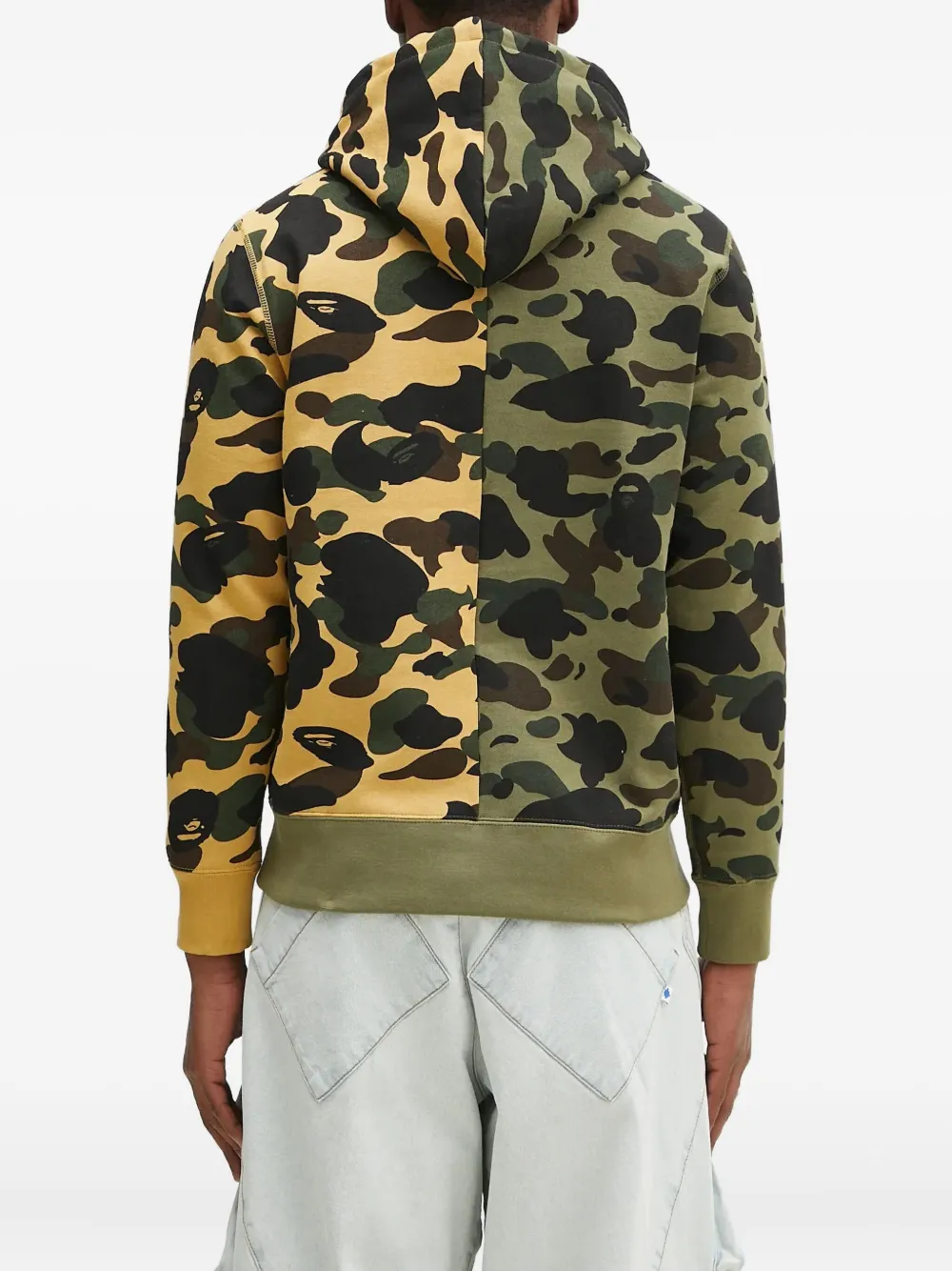 A BATHING APE 1st Camo College hoodie Groen