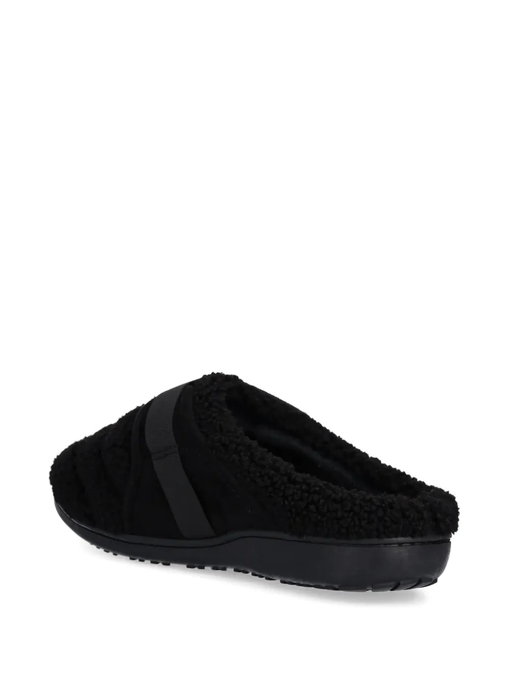 Apc Shearling Slippers In Black
