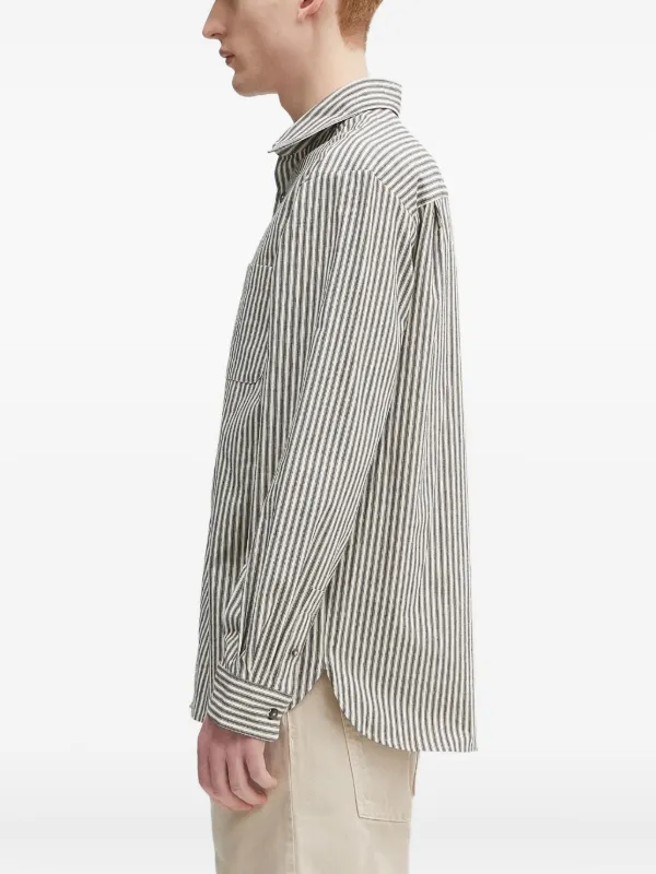 A.P.C. Malo ストライプ シャツ | グレー | FARFETCH JP