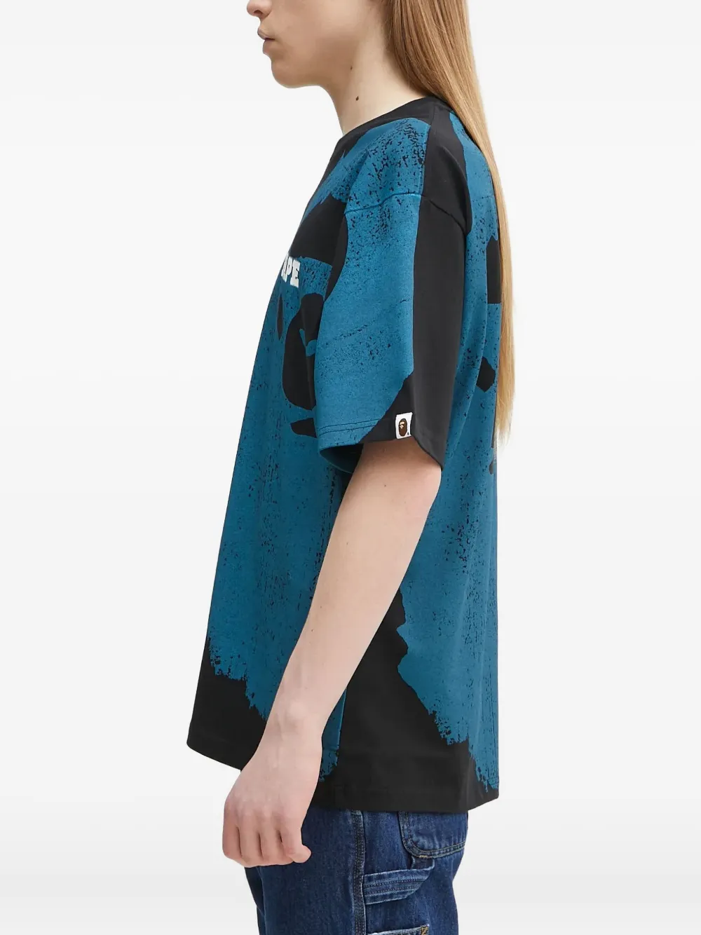 A BATHING APE Katoenen T-shirt met print Zwart