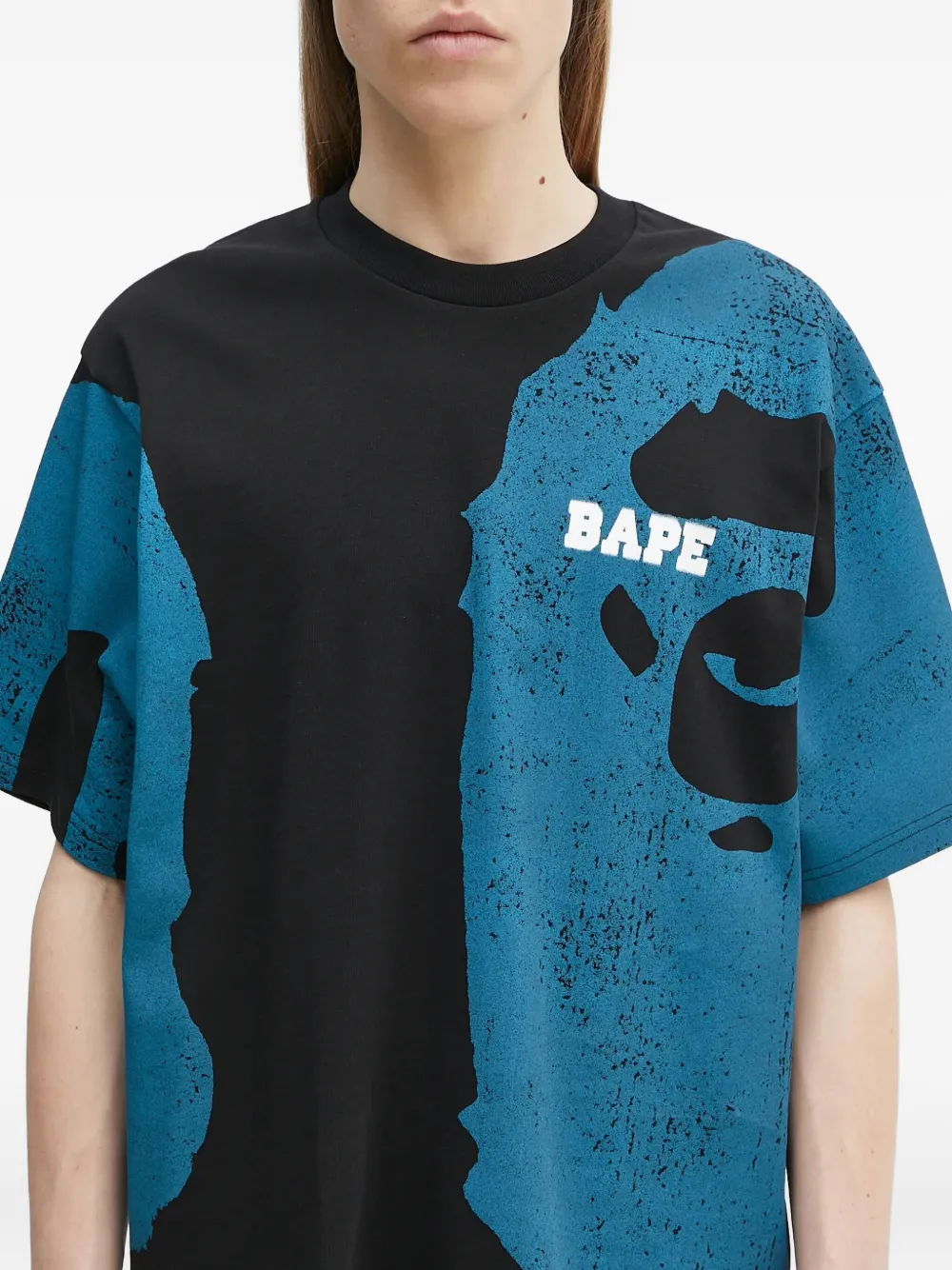 A BATHING APE Katoenen T-shirt met print Zwart