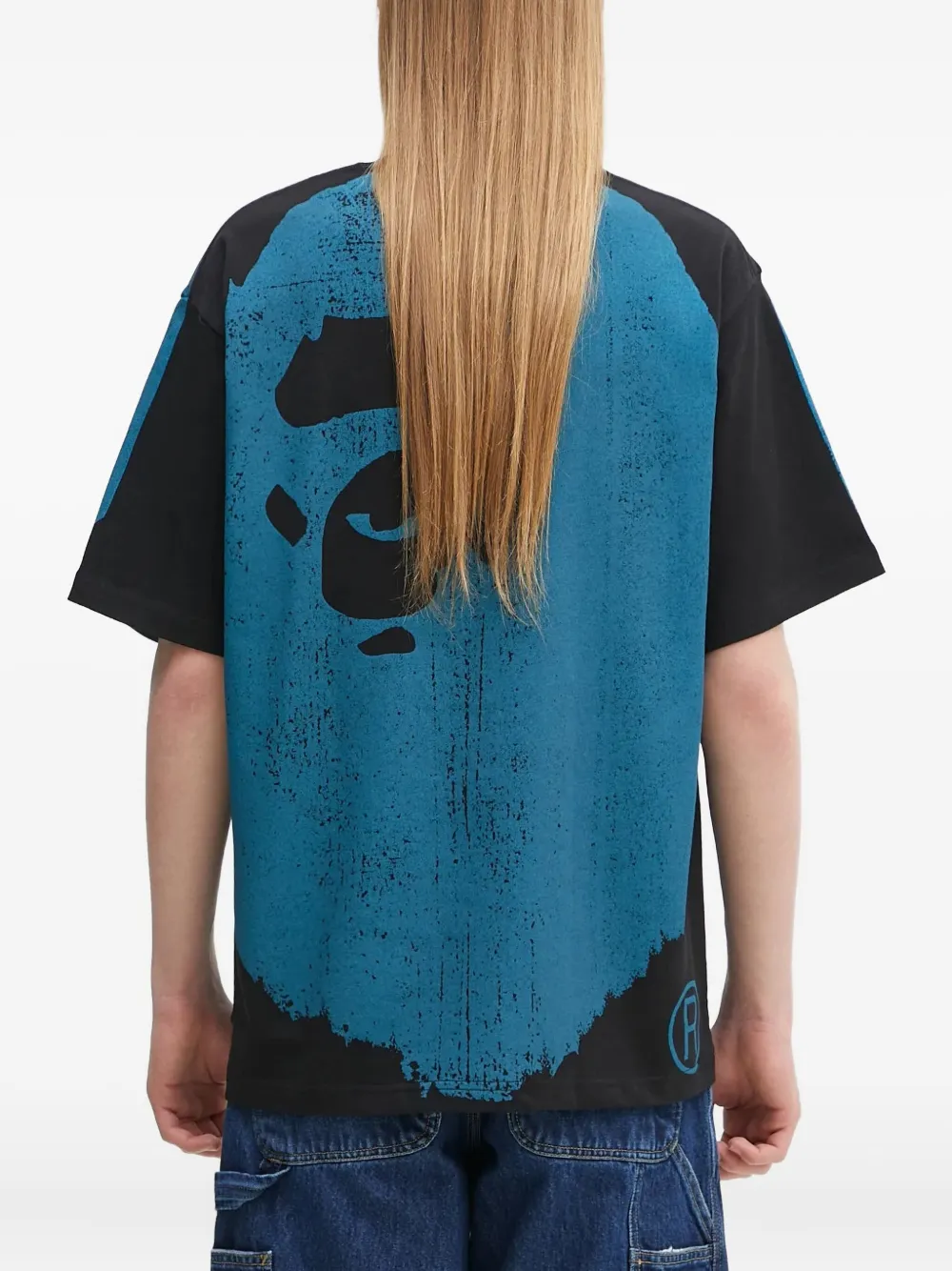 A BATHING APE Katoenen T-shirt met print Zwart