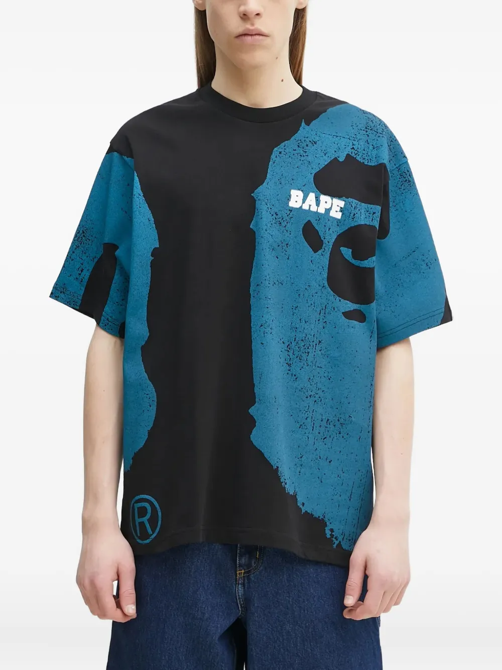 A BATHING APE Katoenen T-shirt met print Zwart