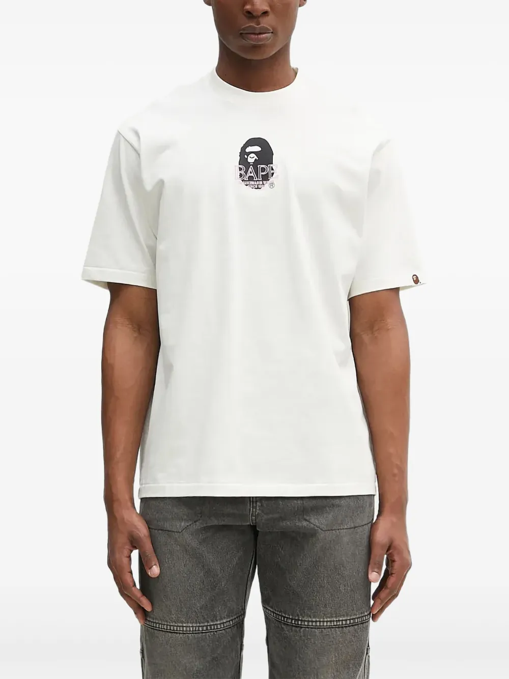 A BATHING APE® Ape Head-print T-shirt | Neutrals | Image 1