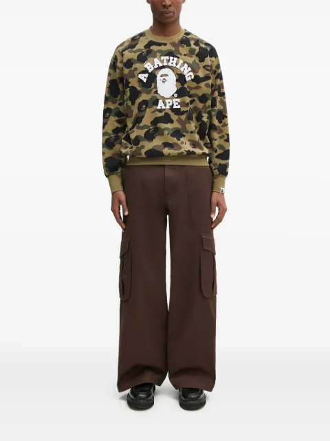 A BATHING APE® camouflage-print Ape Head sweatshirt