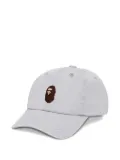 A BATHING APE® embroidered face baseball cap - Grey