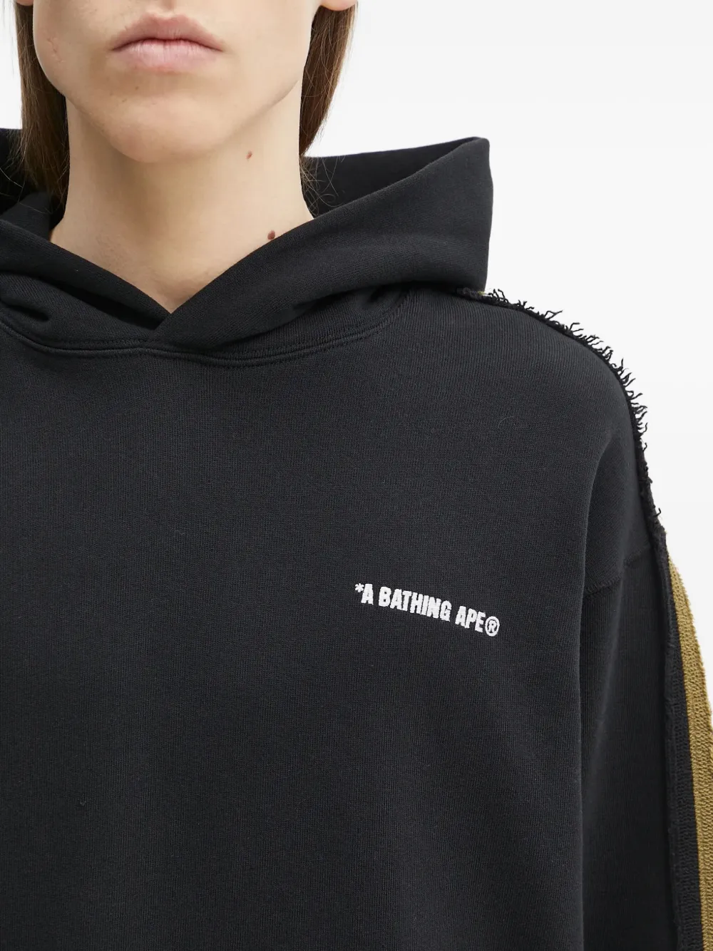A BATHING APE Hoodie met camouflageprint Zwart