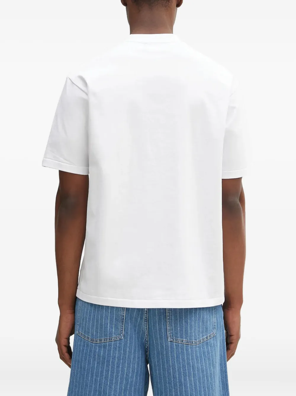 A BATHING APE College Monogram Ape Head T-shirt Wit