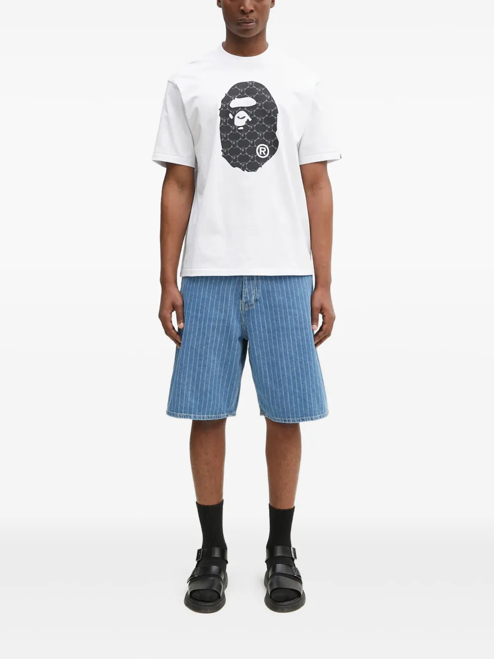A BATHING APE® College Monogram Ape Head T-shirt | T-Shirts | Image 2