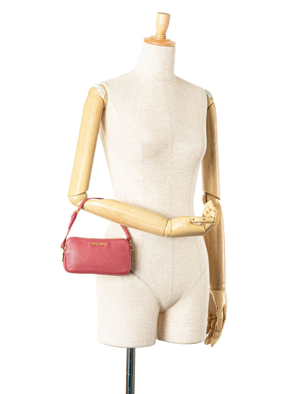 Miu Miu Pre-Owned 2000-2010 Leather Double Zip Pochette handbag | Bags | Image 2