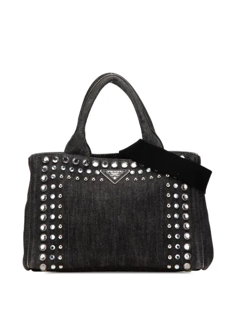 Prada Pre-Owned 2010-2024 kleine Canapa Bijoux Satchel-Tasche aus Denim