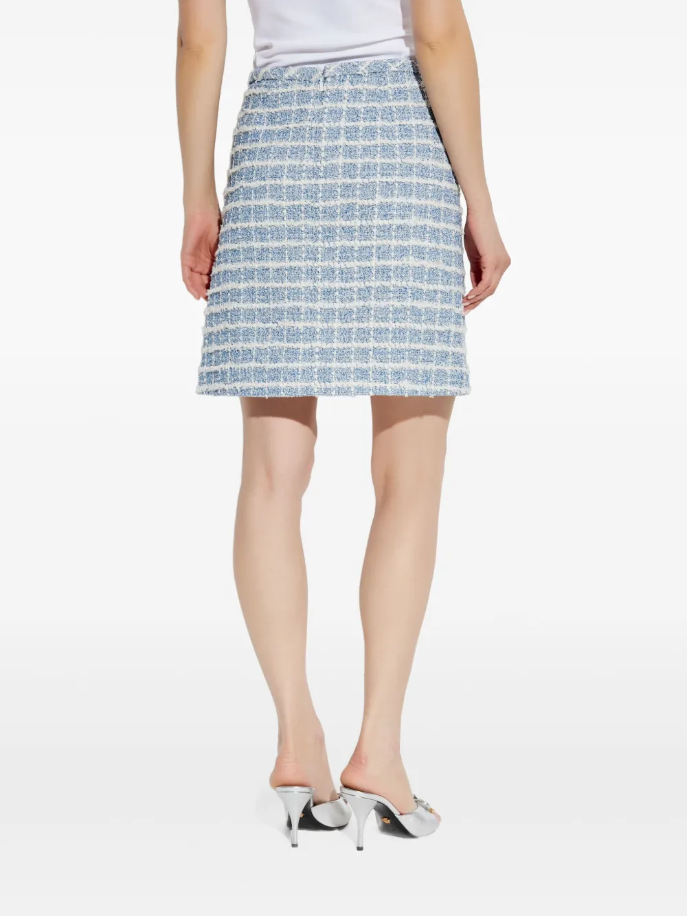 Versace tweed mini skirt Blauw