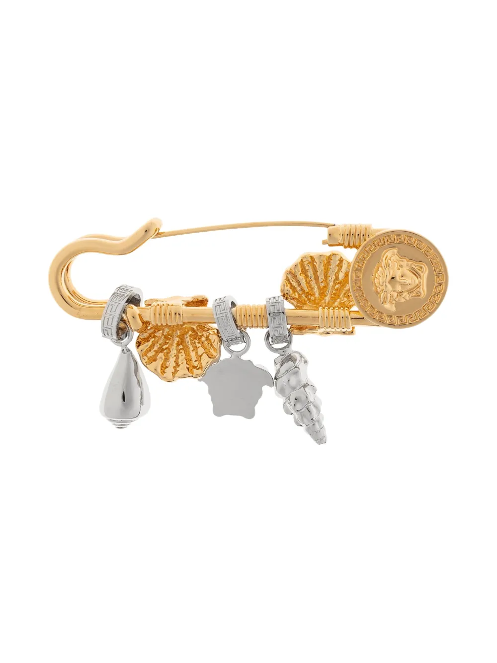 Versace Crystal Icons De La Mer brooch - Goud