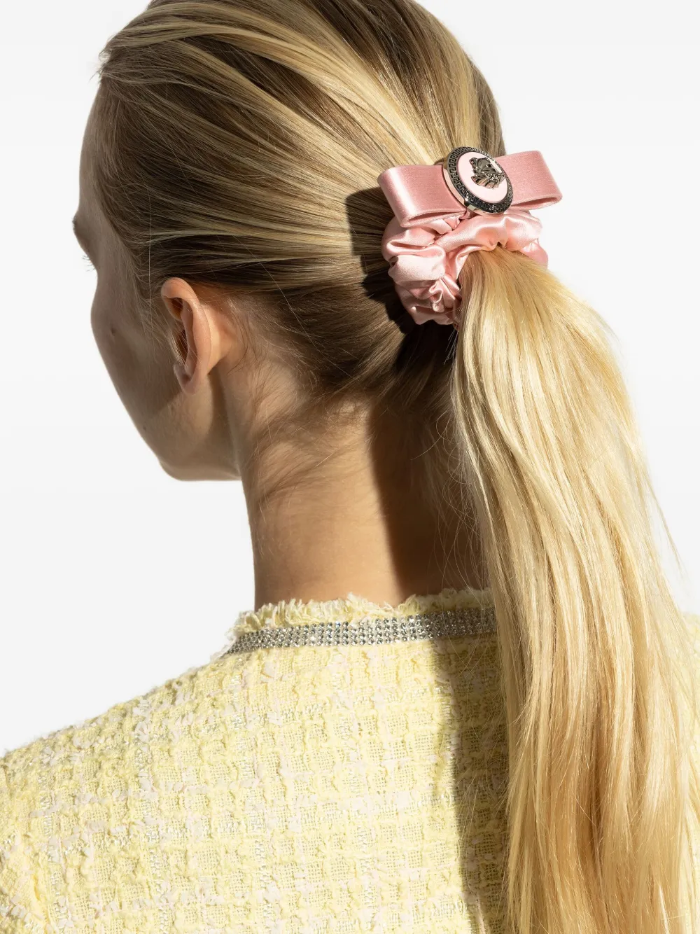 Versace Gianni Ribbon satijnen scrunchie Roze